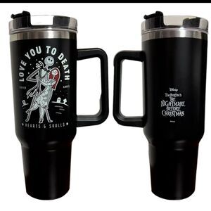 Nightmare Before Christmas Jack Sally I Love You To Death Tumbler 40oz Exclusive